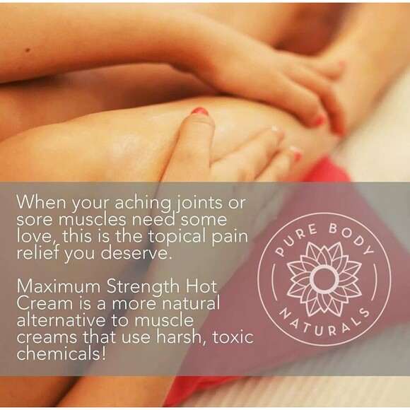 Pure Body Natural Hot Cream for Cellulite Reduction Skin Toning - Picture 3 of 9